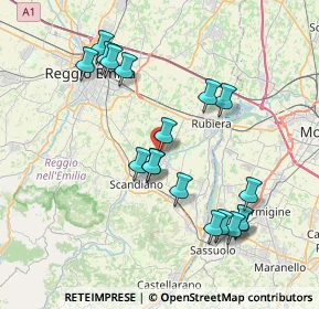 Mappa Via per Reggio, 42019 Arceto RE, Italia (7.815)