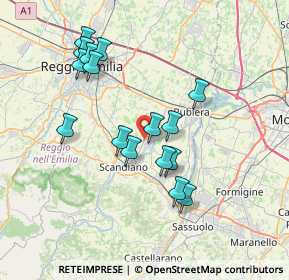 Mappa Via per Reggio, 42019 Arceto RE, Italia (6.95688)