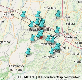 Mappa Via Maria Melato, 42020 Albinea RE, Italia (11.3455)