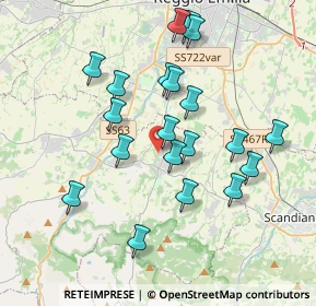 Mappa Via Cà Pellicelli, 42020 Albinea RE, Italia (3.604)