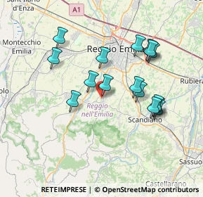 Mappa Via Cà Pellicelli, 42020 Albinea RE, Italia (6.96875)