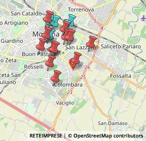 Mappa Via Santhià, 41125 Modena MO, Italia (1.74737)