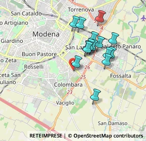 Mappa Via Santhià, 41125 Modena MO, Italia (1.62267)