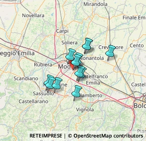 Mappa Via Santhià, 41125 Modena MO, Italia (8.58083)