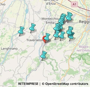 Mappa Via Eugenio Curiel, 42020 San Polo d'Enza RE, Italia (6.93889)