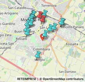 Mappa Via Pietro Bortolotti, 41125 Modena MO, Italia (1.739)