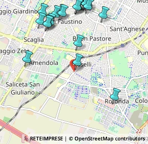 Mappa Via Tino Pelloni, 41125 Modena MO, Italia (1.3505)