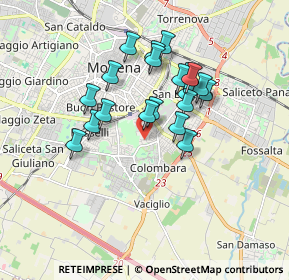 Mappa Via Taggia, 41125 Modena MO, Italia (1.472)