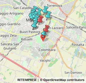 Mappa Via Taggia, 41125 Modena MO, Italia (1.78857)