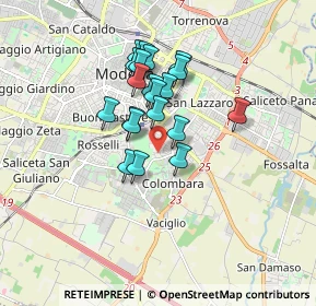 Mappa Via Taggia, 41125 Modena MO, Italia (1.3325)