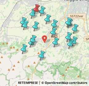 Mappa Via F. Menozzi, 42020 Puianello RE, Italia (3.8735)