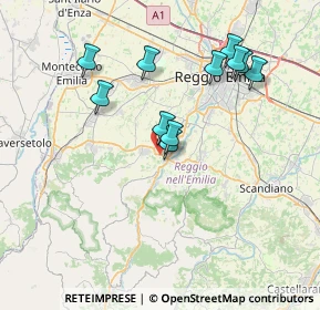 Mappa Via F. Menozzi, 42020 Puianello RE, Italia (7.08182)