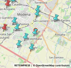 Mappa Via Mondovì, 41125 Modena MO, Italia (2.76429)