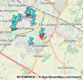 Mappa Via Mondovì, 41125 Modena MO, Italia (2.29)