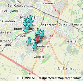Mappa Via Mondovì, 41125 Modena MO, Italia (1.19571)