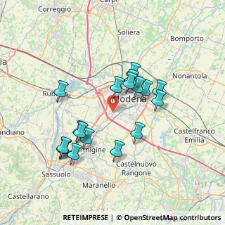 Mappa Via Fausta Massolo, 41126 Modena MO, Italia (6.90611)