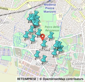 Mappa Via Milano, 41125 Modena MO, Italia (0.382)