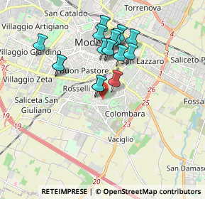 Mappa Via Legnano, 41125 Modena MO, Italia (1.64167)