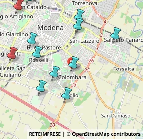 Mappa Via Anzio, 41125 Modena MO, Italia (2.72429)