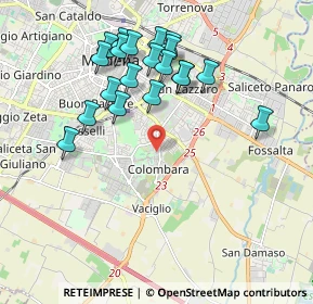 Mappa Via Anzio, 41125 Modena MO, Italia (1.966)
