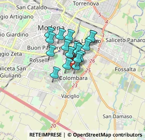 Mappa Via Anzio, 41125 Modena MO, Italia (0.9765)