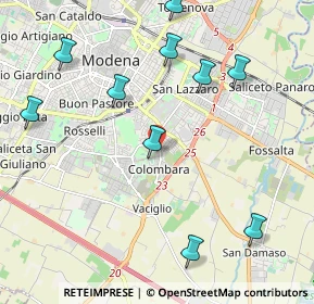 Mappa Via Anzio, 41125 Modena MO, Italia (2.61636)