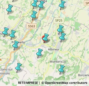 Mappa Via Alcide Montanari, 42020 Albinea RE, Italia (2.714)