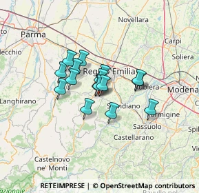 Mappa Via Alcide Montanari, 42020 Albinea RE, Italia (8.51125)