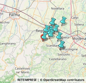 Mappa Via Alcide Montanari, 42020 Albinea RE, Italia (9.30917)