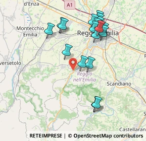 Mappa Via C. Marx, 42020 Quattro Castella RE, Italia (8.075)