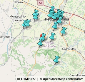 Mappa Via C. Marx, 42020 Quattro Castella RE, Italia (7.662)