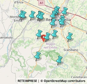 Mappa Via C. Marx, 42020 Quattro Castella RE, Italia (7.91895)