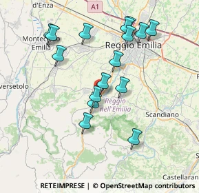 Mappa Via C. Marx, 42020 Quattro Castella RE, Italia (7.46)