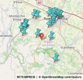 Mappa Via C. Marx, 42020 Quattro Castella RE, Italia (7.93)