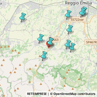 Mappa Via C. Marx, 42020 Quattro Castella RE, Italia (4.13636)
