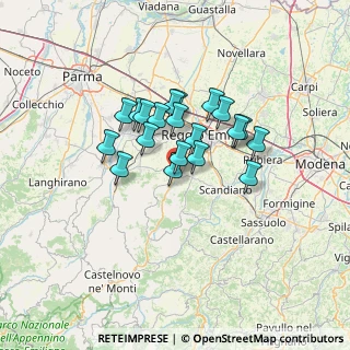 Mappa Via C. Marx, 42020 Quattro Castella RE, Italia (9.878)