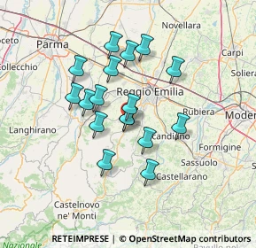 Mappa Via C. Marx, 42020 Quattro Castella RE, Italia (11.09059)