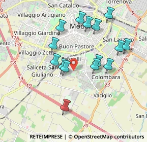 Mappa Via Paolo Borsellino, 41125 Modena MO, Italia (1.836)