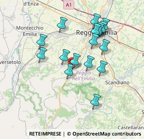 Mappa Via Amendola, 42020 Puianello RE, Italia (6.83412)