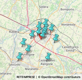 Mappa Via Ravenna, 41125 Modena MO, Italia (5.00154)