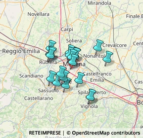 Mappa Via Ravenna, 41125 Modena MO, Italia (9.106)
