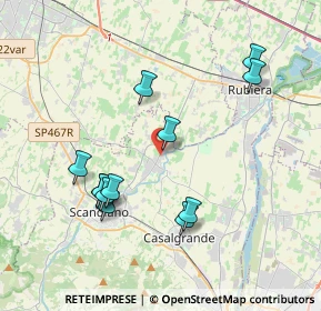 Mappa Via per Rubiera, 42019 Arceto RE, Italia (3.88833)