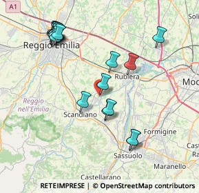 Mappa Via per Rubiera, 42019 Arceto RE, Italia (8.63526)