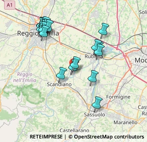 Mappa Via per Rubiera, 42019 Arceto RE, Italia (7.9395)