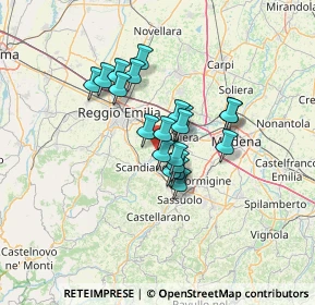 Mappa Via per Rubiera, 42019 Arceto RE, Italia (9.3965)