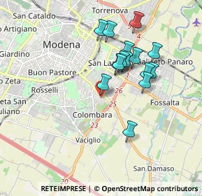 Mappa Via Stresa, 41125 Modena MO, Italia (1.634)