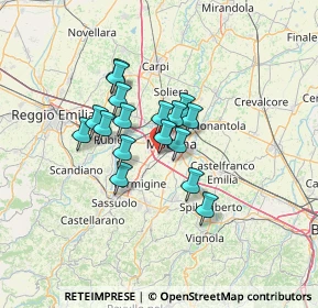 Mappa Via Pietro Giardini, 41126 Modena MO, Italia (9.66294)
