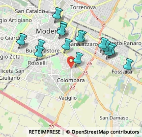 Mappa Str. Vaciglio Centro, 41125 Modena MO, Italia (1.98368)