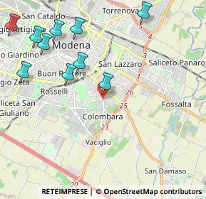 Mappa Str. Vaciglio Centro, 41125 Modena MO, Italia (2.94538)