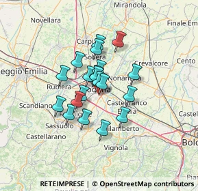 Mappa Str. Vaciglio Centro, 41125 Modena MO, Italia (9.3035)